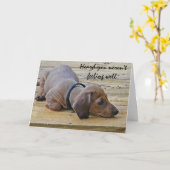 AY-, erhalten lustiges Dachsund-Hündchen wohle Karte (Gelbe Blume)