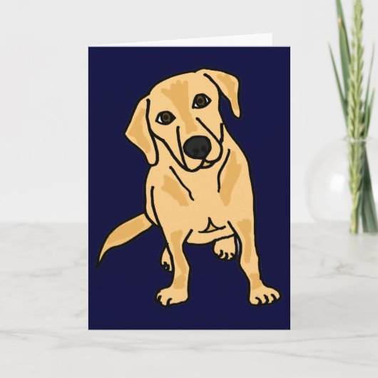 AY-, gelbes Labrador retriever Notecards oder Karte (Vorderseite)
