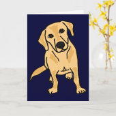 AY-, gelbes Labrador retriever Notecards oder Karte (Gelbe Blume)