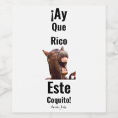 ¡Ay Que Rico Este Coquito! Weinetikett (Einzelnes Label)