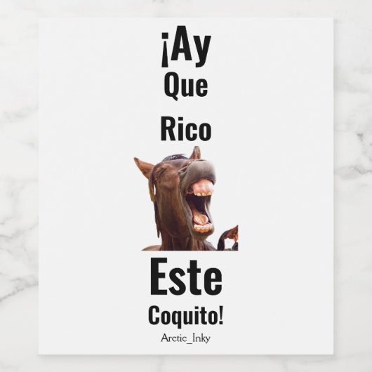 ¡Ay Que Rico Este Coquito! Weinetikett (Einzelnes Label)