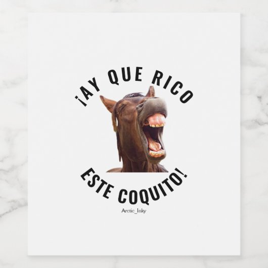 ¡Ay Que Rico Este Coquito! Weinetikett (Einzelnes Label)