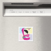 Aya-chan E-shape Square Magnet (In Situ (Geschirrspüler))