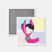 Aya-chan L-shape Square Magnet (Vorderseite/Rückseite)