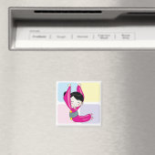 Aya-chan L-shape Square Magnet (In Situ (Geschirrspüler))