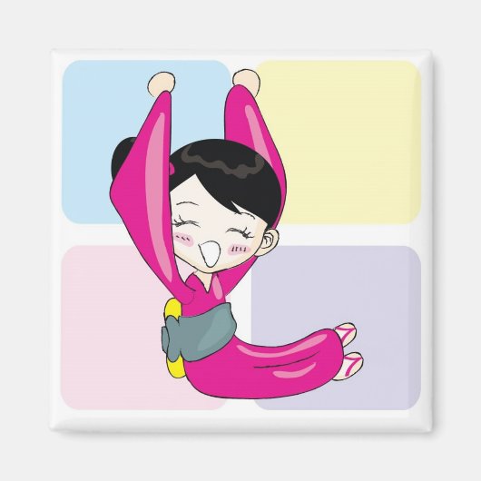 Aya-chan L-shape Square Magnet (Vorne)