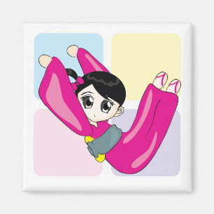 Aya-Chan-V-Form Quadrat-Magnet Magnet