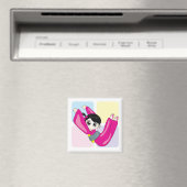 Aya-chan V-shape Square Magnet (In Situ (Geschirrspüler))