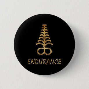 Aya Endurance Adinkra Symbol Ghana West African Et Button