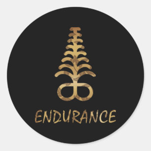 Aya Endurance Adinkra Symbol Ghana West African Et Runder Aufkleber