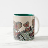 aya! "Mäusejagd " Zweifarbige Tasse (VorderseiteRechts)