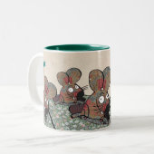aya! "Mäusejagd " Zweifarbige Tasse (Vorderseite Links)