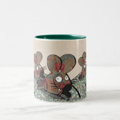 aya! "Mäusejagd " Zweifarbige Tasse (Mittel)