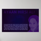 Ayaan Hirsi Ali | Kein kognitives Dissony Poster (Vorne)