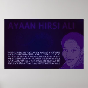 Ayaan Hirsi Ali   Kein kognitives Dissony Poster