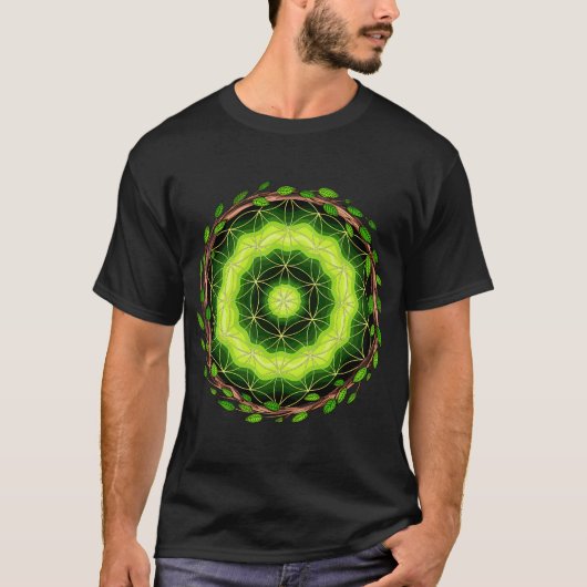 Ayahuasca Heilige Geometrie T-Shirt (Vorderseite)
