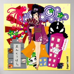 Ayaka in Harajuku Poster