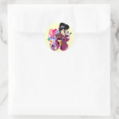 Ayaka in Harajuku Runder Aufkleber (Tasche)