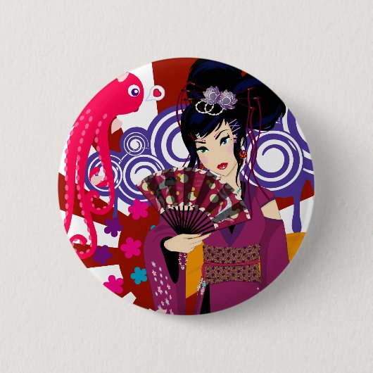 Ayaka in Harajuku Stadt Button (Vorderseite)