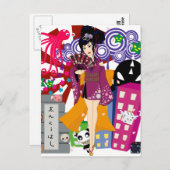 Ayaka in Harajuku Town Postkarte (Vorne/Hinten)