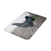 Ayam Cemani Hahn-Schwarz-Huhn-Hahn Badematte (Schrägansicht)