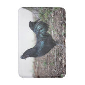 Ayam Cemani Hahn-Schwarz-Huhn-Hahn Badematte (Vorderseite Vertikal)