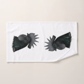 Ayam Cemani Rooster Head Badhandtuch Set (Handtuch)