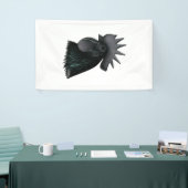 Ayam Cemani Rooster Head Banner (Messeveranstaltung)