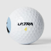 Ayam Cemani Rooster Head Golfball (Logo)