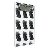 Ayam Cemani Rooster Head Mini Klemmbrett (Schrägansicht)