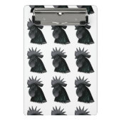 Ayam Cemani Rooster Head Mini Klemmbrett (Vorderseite)