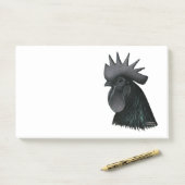 Ayam Cemani Rooster Head Post-it Klebezettel (Auf Schreibtisch)
