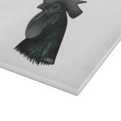 Ayam Cemani Rooster Head Schneidebrett (Ecke)