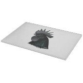 Ayam Cemani Rooster Head Schneidebrett (Ecke)