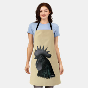 Ayam Cemani Rooster Head Schürze