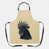 Ayam Cemani Rooster Head Schürze (Vorderseite)