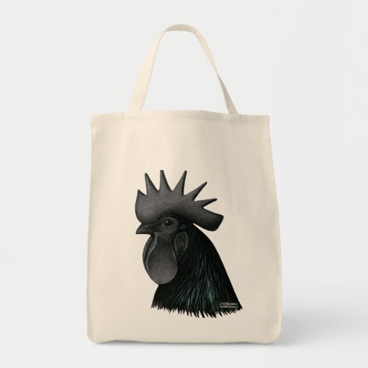 Ayam Cemani Rooster Head Tragetasche (Vorne)