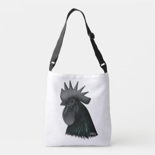 Ayam Cemani Rooster Head Tragetaschen Mit Langen Trägern