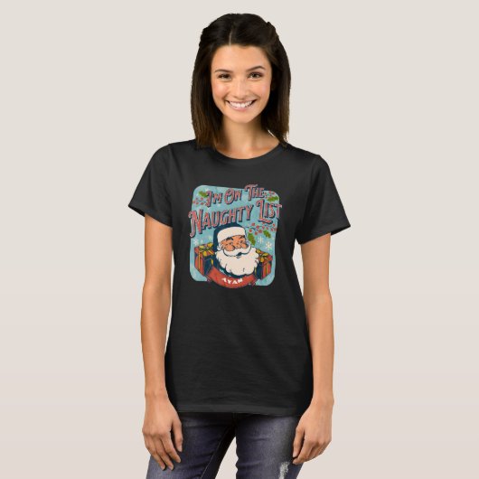 Ayan Christmas Naughty List Santa xmas holiday r T-Shirt (Vorne ganz)