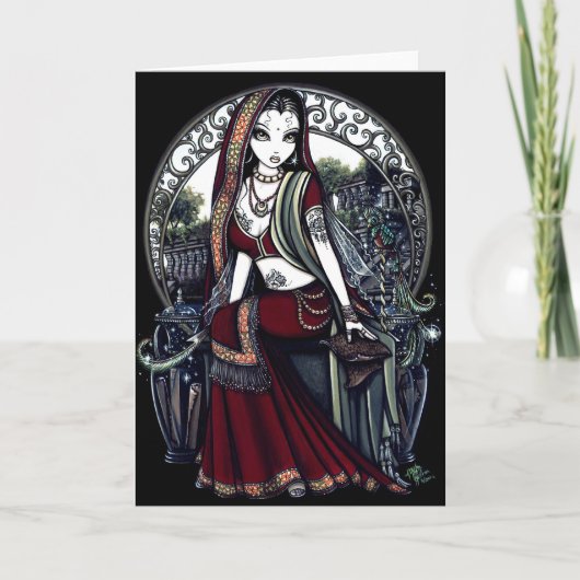 "Ayanna" Fantasy Grußkarte Karte (Vorderseite)