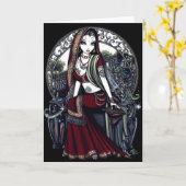 "Ayanna" Fantasy Grußkarte Karte (Gelbe Blume)