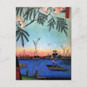 Ayase River und Kanegafuchi (綾 瀬 川 鐘 淵 か) Postkarte (Vorderseite)