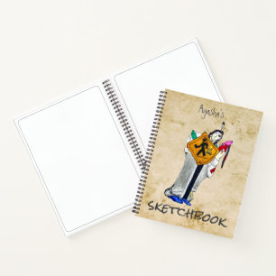 Ayasha Cartoon Watercolor Art Sketchbook Notizblock