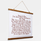 Ayat Ul Kursi Wandteppich Mit Holzrahmen (Gewinkelt)