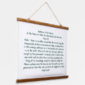 Ayat Ul Kursi Wandteppich Mit Holzrahmen (Gewinkelt)