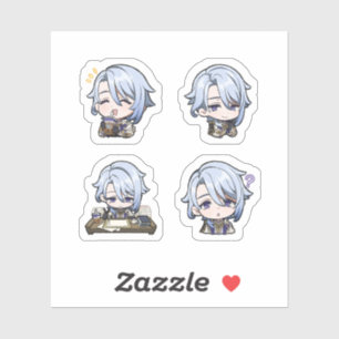 Ayato Genshin Impact 4er Stickerbogen Aufkleber