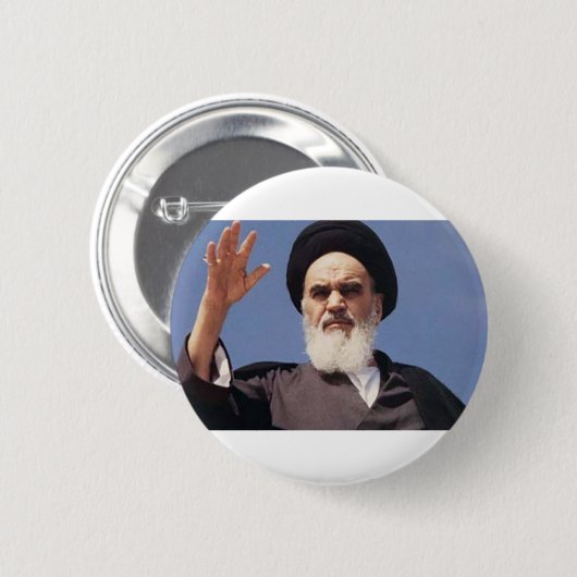 Ayatollah Khomeini Badge Button (Vorne & Hinten)