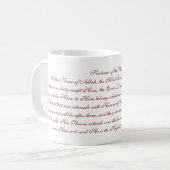 Ayatul Kursi Coffee Tasse (Vorderseite Links)