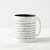 Ayatul Kursi Coffee Tasse (VorderseiteRechts)