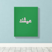 Aychek Tunisia Canvas Print | Retro Arabic Thank Leinwanddruck (Insitu (Holzboden))